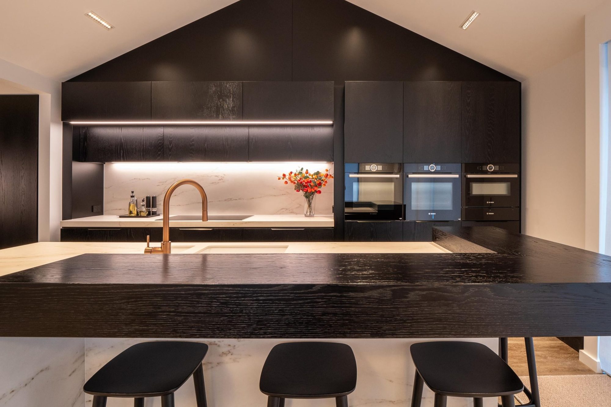 Chef-grade kitchen with stone island